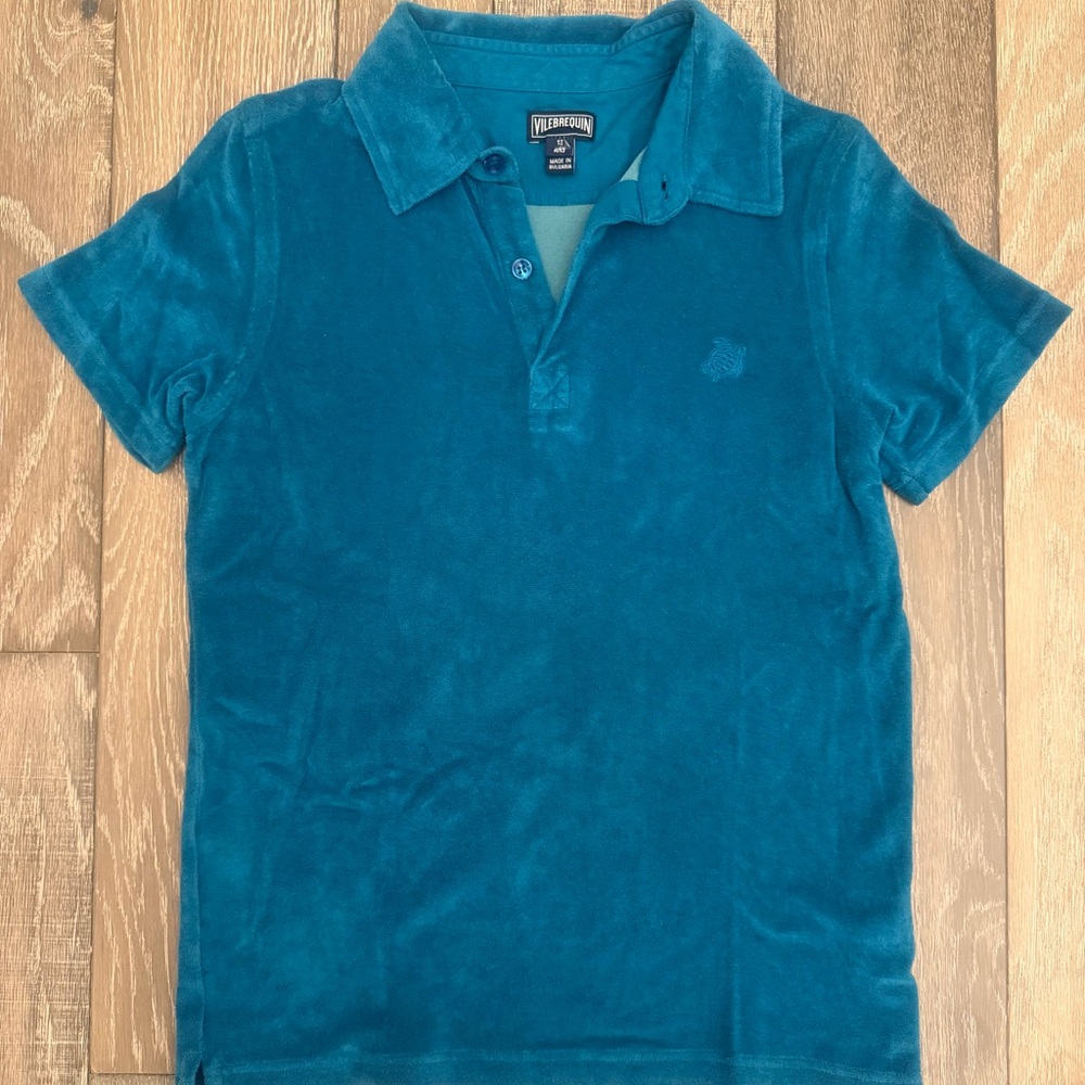 Vilebrequin Blue Terricloth Kids Polo Shirt size 12